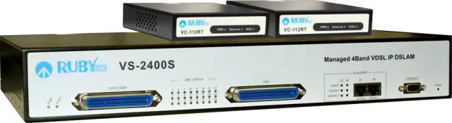 Bild: VDSL - Ethernet und Telefonie über die 2-Draht Telefonverkabelung mit bis zu 200 Mbit/s voll duplex