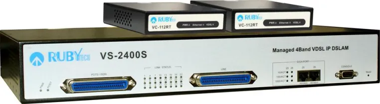 Bild: VDSL - Ethernet und Telefonie über die 2-Draht Telefonverkabelung mit bis zu 200 Mbit/s voll duplex