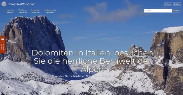 Neues Tourismus-Portal der Dolomiten DolomitesWorld.com ist online Bild: Neues Tourismus-Portal der Dolomiten DolomitesWorld.com ist online