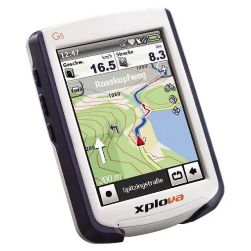 Bild: Xplova G5 navigiert mit Navigationskarte von LOGIBALL