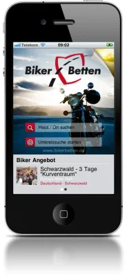 Bild: Bikerbetten jetzt auch als iPhone-App