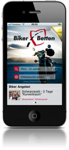 Bild: Bikerbetten jetzt auch als iPhone-App