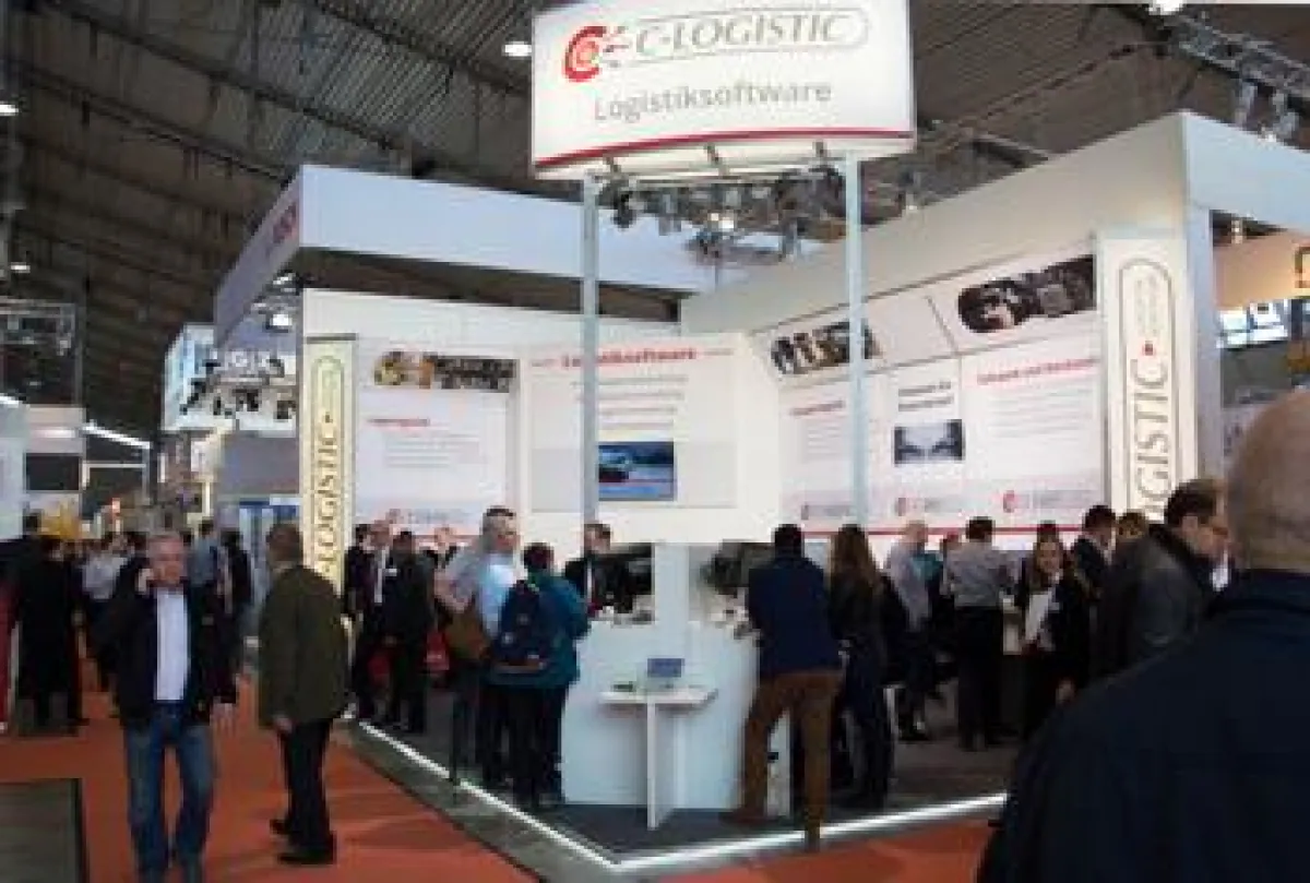 Hoher Andrang am C-Logistic-Messestand