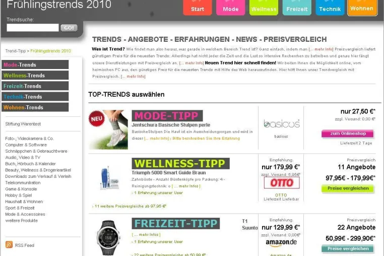 Bild: Trends im Web - das moderne Vergleichsportal
