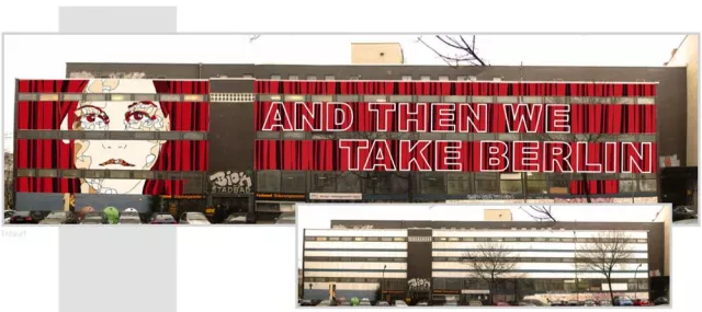 Bild: Größtes Tape-Art Gemälde der Welt in Berlin Wedding wird feierlich eingeweiht - Samstag, 04.07.2009 - 16:00 Uhr