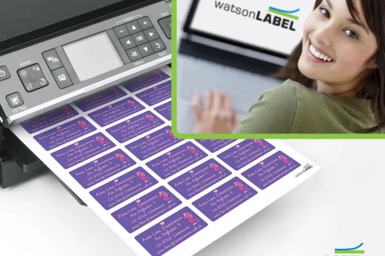Bild: A4-Etiketten-Vielfalt selbst Drucken - Sonderformate ab 50 Blatt