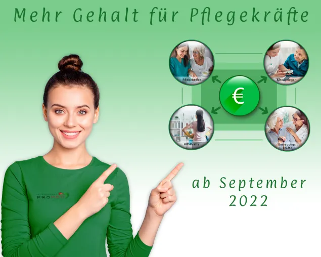 Bild: Mehr Gehalt für Pflegekräfte ab September – ein wichtiger Schritt um dem Pflegekräftemangel entgegenzuwirken
