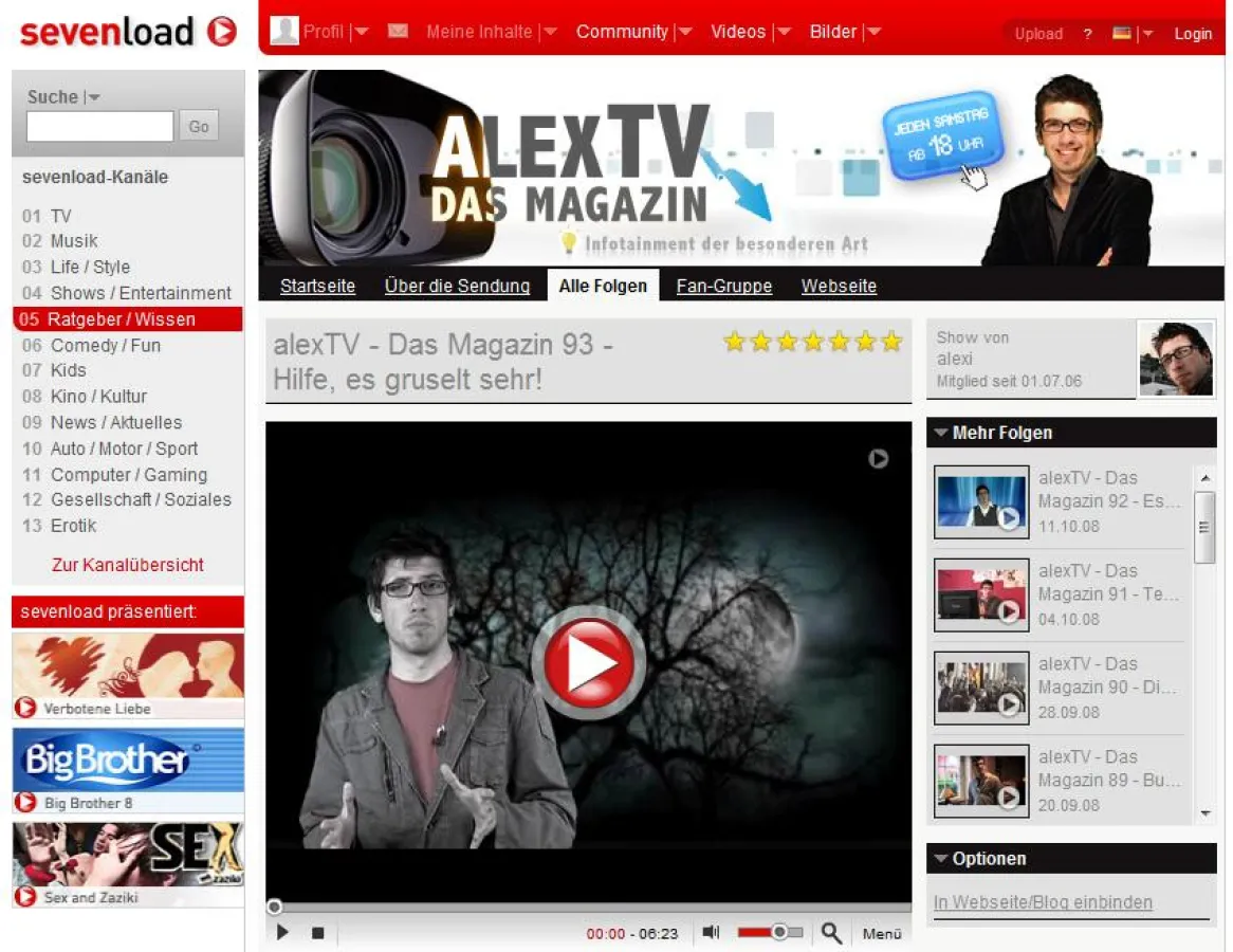 AlexTV – Das Magazin dokumentiert die Entstehungsgeschichte von Halloween bei sevenload