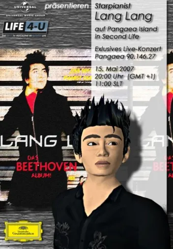 Bild: LIFE 4-U bringt Lang Lang als ersten Klassikkünstler mit exklusivem Live-Konzert ins Second Life