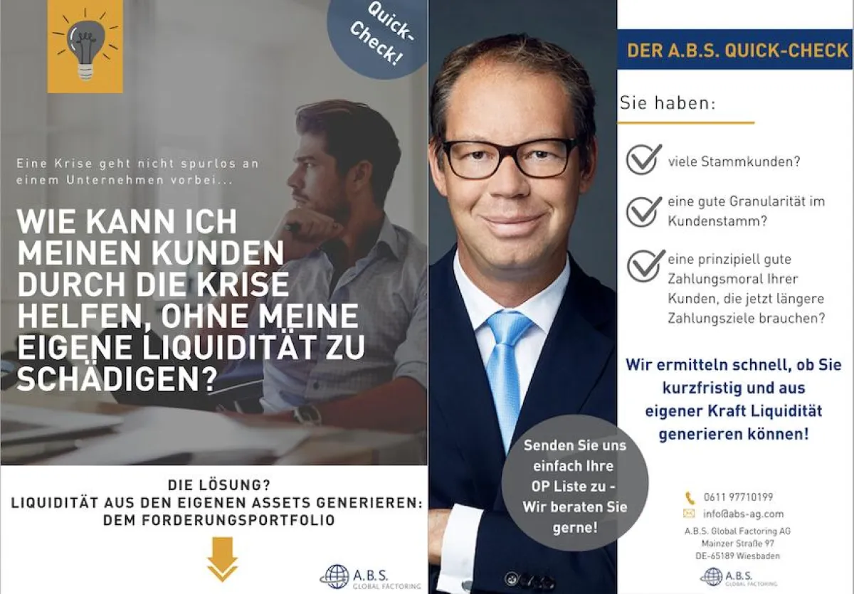 Der Factoring quick-check gibt schnell Auskunft über Liquiditätspotential