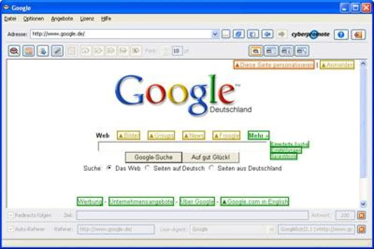 Die Indexierbarkeit der Startseite von Google