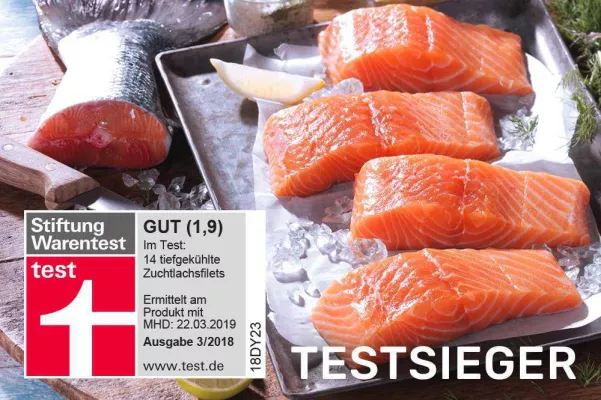 Bild: Eismann Lachsfilet wird Testsieger bei tiefgekühltem Lachs im Test der Stiftung Warentest 03/2018