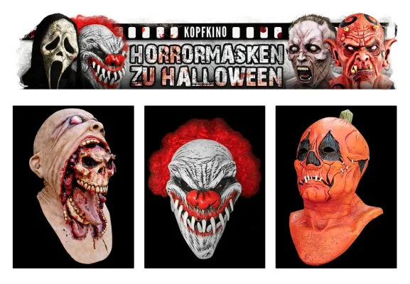 Bild: Horrormasken zu Halloween – einfach verkleiden, effektvoll erschrecken