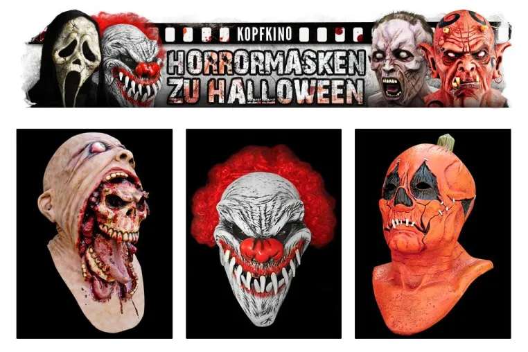 Bild: Horrormasken zu Halloween – einfach verkleiden, effektvoll erschrecken