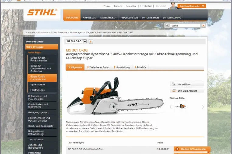 Bild: SF eBusiness entwickelt Website-Module für die neue STIHL Website