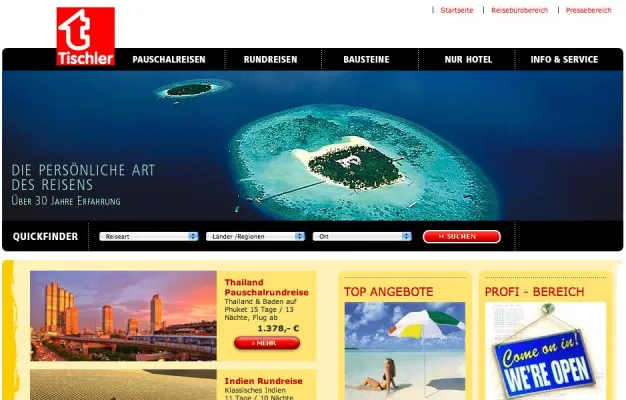 Bild: Weltreise mit dem Finger auf der Maus: Tischler Reisen inspiriert mit komplett neuer Webseite