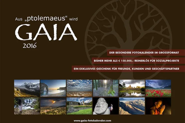 Der neue Fotokalender 'GAIA' 2016 Bild: Der neue Fotokalender 'GAIA' 2016