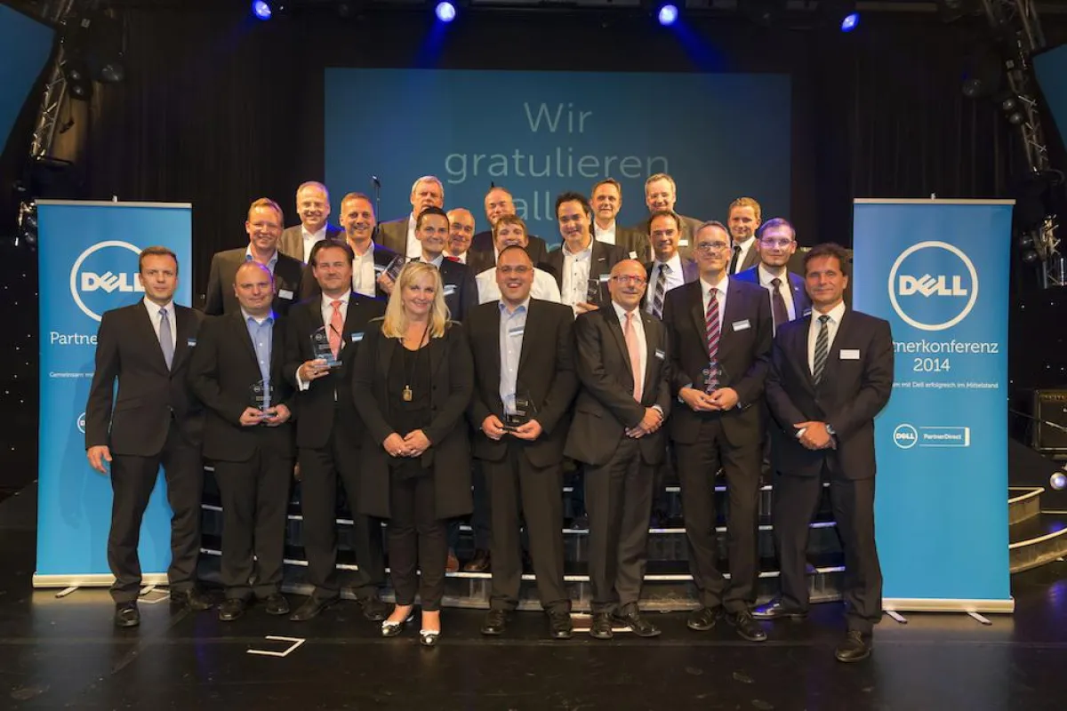 Alle Gewinner der Dell-Partner-Awards 2014 (Bild: Dell)
