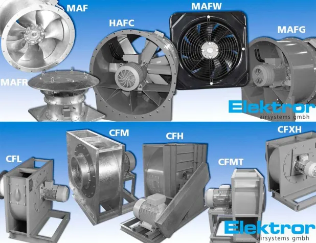 Bild: Elektror erweitert Produktprogramm erheblich - Eigene Produktion großvolumiger Radial- und Axialventilatoren