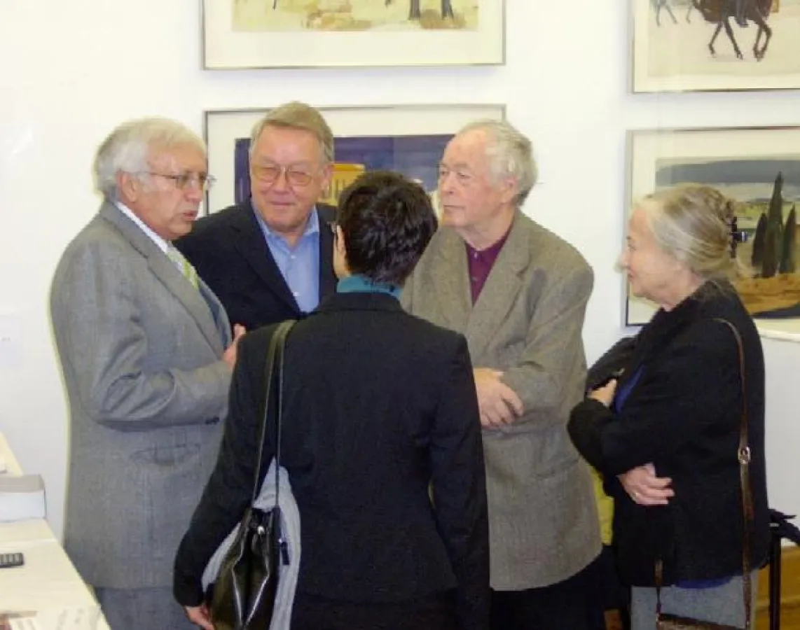 Der Botschafter im Gespräch mit Prof. Walter Womacka und seiner Frau Hanni