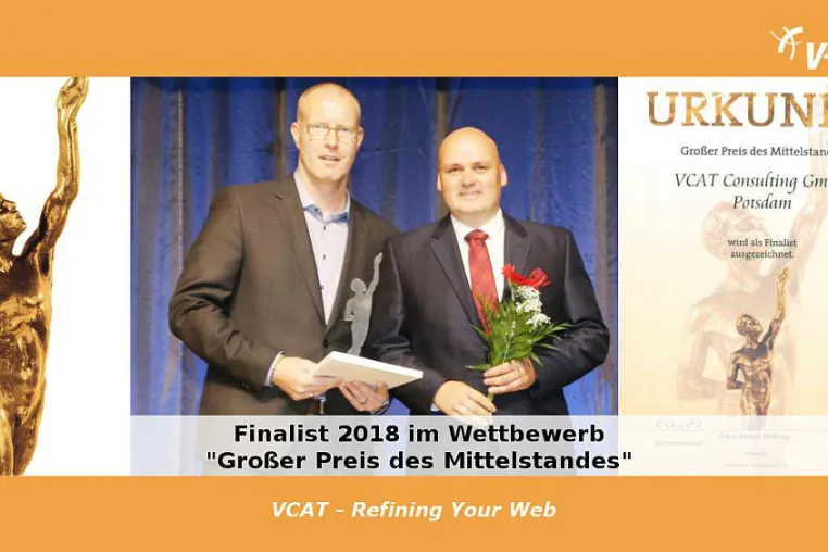 Bild: VCAT ist Finalist 2018 beim Großen Preis des Mittelstandes