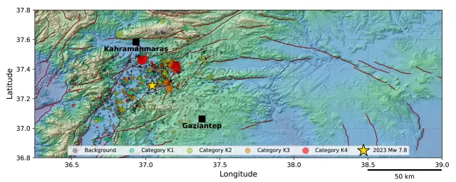 Verborgene Seismizitätsmuster vor großen Erdbeben aufgedeckt Bild: Verborgene Seismizitätsmuster vor großen Erdbeben aufgedeckt