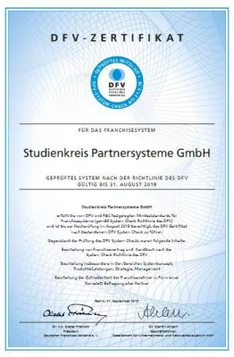 Bild: Studienkreis-Partnersysteme erhalten erneut Gütesiegel des Deutschen Franchiseverbandes