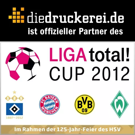 Bild: diedruckerei.de ist offizieller Partner des LIGA total! CUP 2012