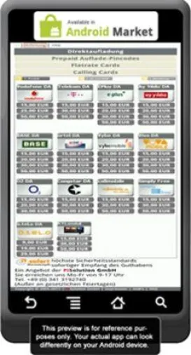 Neue Android App macht das Aufladen von Prepaid Handy Guthaben einfacher als je zuvor. Bild: Neue Android App macht das Aufladen von Prepaid Handy Guthaben einfacher als je zuvor.