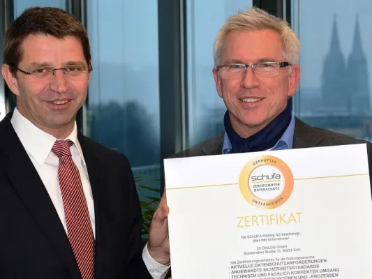 Bild: 3C DIALOG erhält für weitere drei Jahre das SCHUFA-DatenschutzSiegel