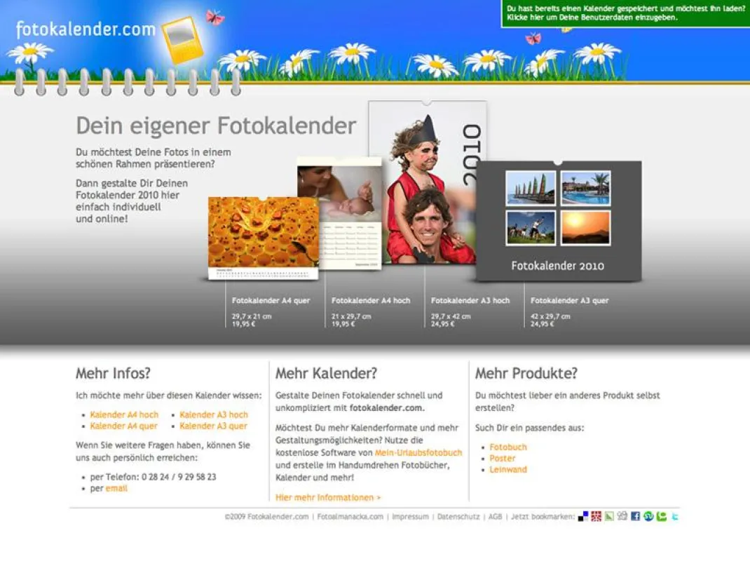 Fotokalender in Spitzenqualität