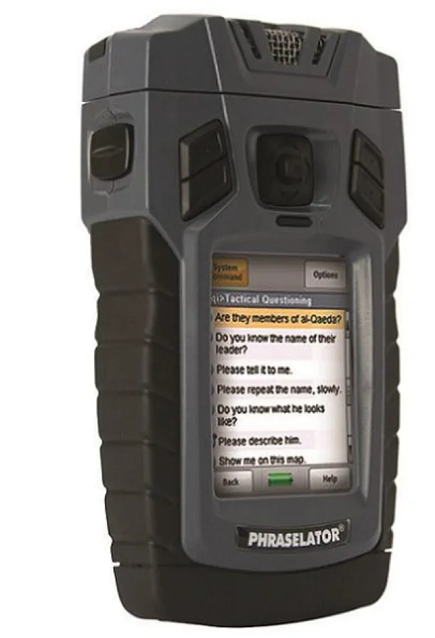 Der mobile und robust entwickle Voxtec Phraselator ® P2 ist ein handlicher Sprachübersetzer