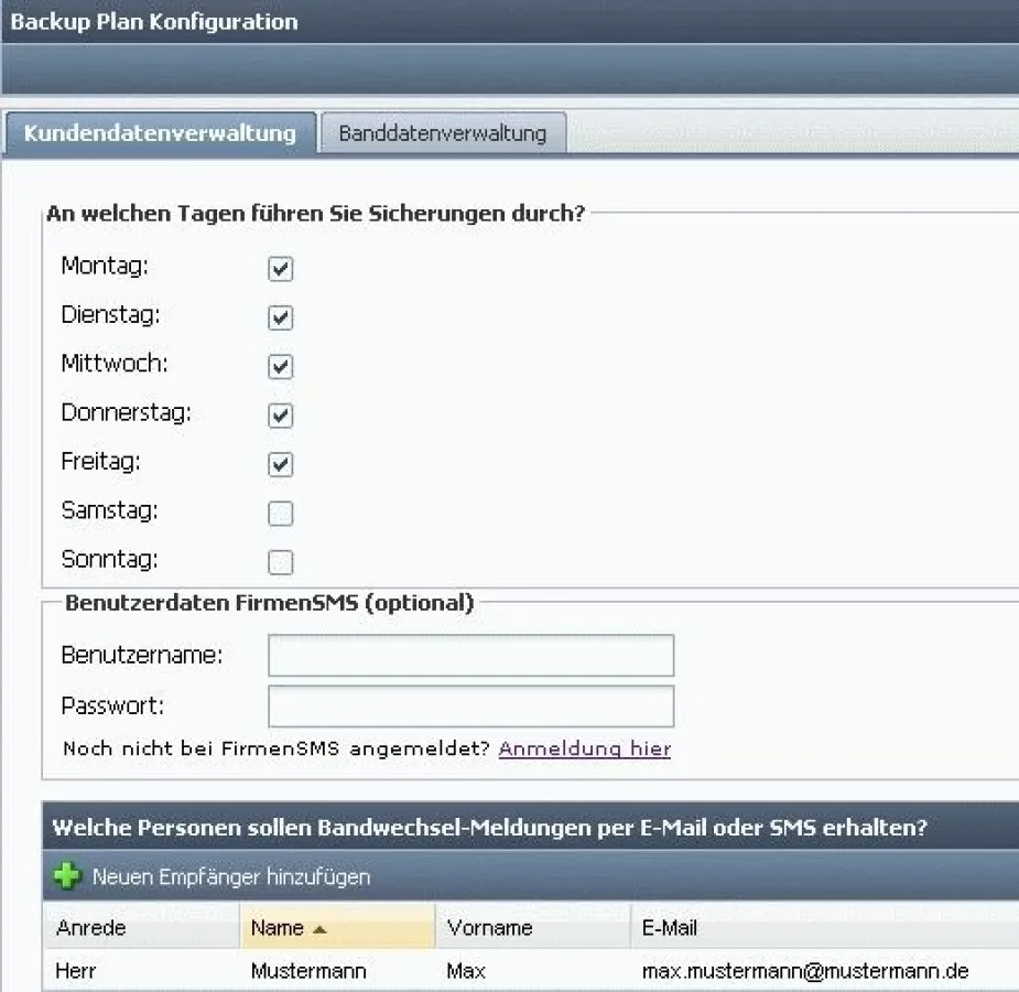 So einfach geht die Einrichtung des BackupPlaners