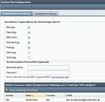 Endlich Ordnung bei der Bandsicherung Bild: Endlich Ordnung bei der Bandsicherung