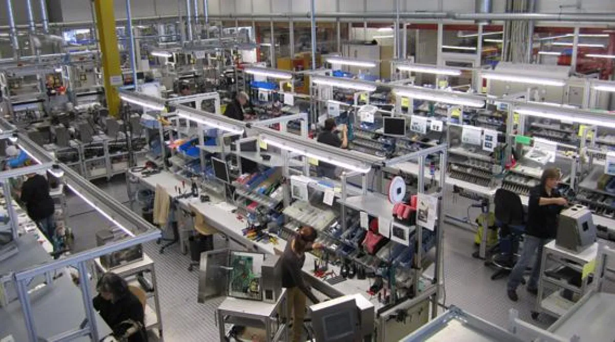 Ein Teil der umstrukturierten Produktionsfläche bei Paul LEIBINGER