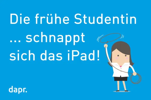 Bild: iPad oder Gutschein für Masteranmeldung