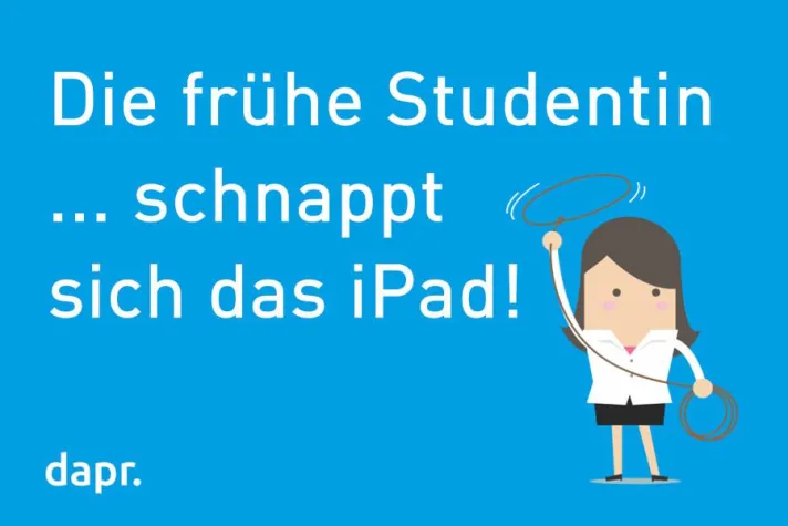 Bild: iPad oder Gutschein für Masteranmeldung