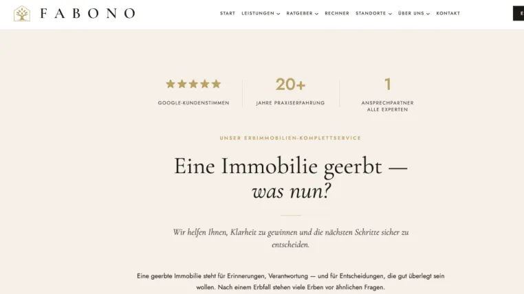 Bild: FABONO | geerbte Immobilien - Ihr Immobilienmakler für geerbte Immobilien