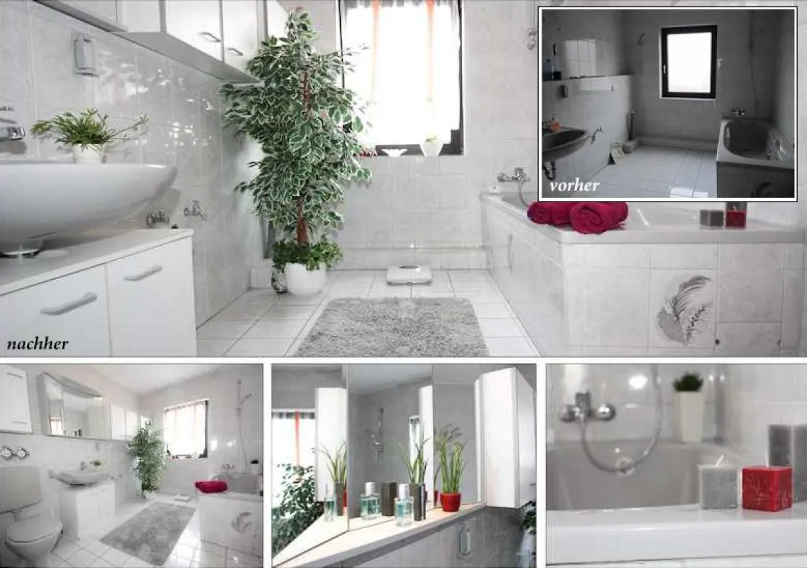 Bad vor und nach dem Homestaging