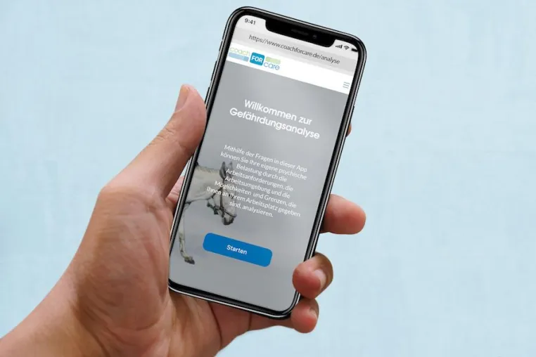 Neue Smartphone-App erfasst unkompliziert psychische Belastungen in den Pflegeberufen Bild: Neue Smartphone-App erfasst unkompliziert psychische Belastungen in den Pflegeberufen