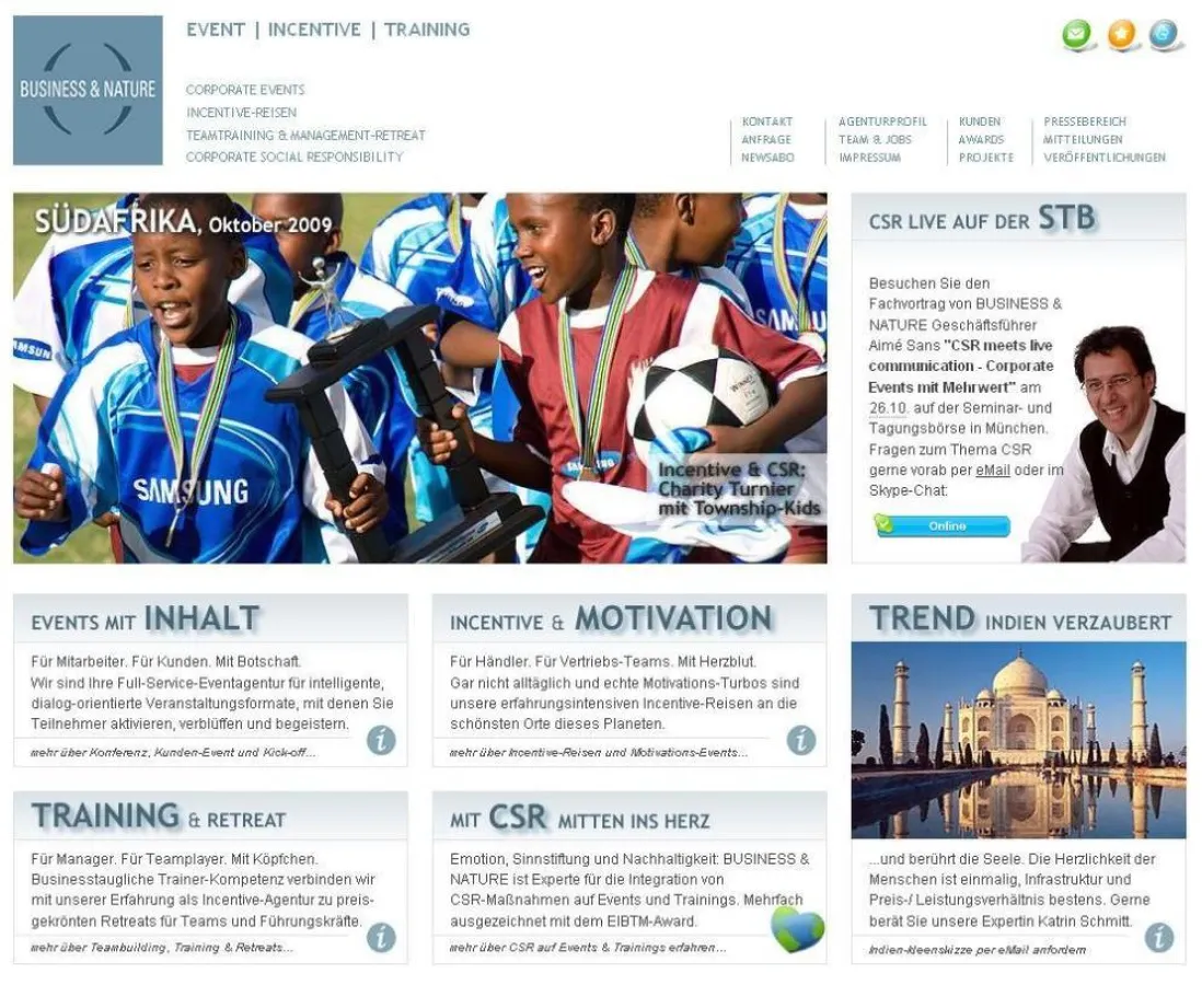 Die neue BUSINESS & NATURE-Website