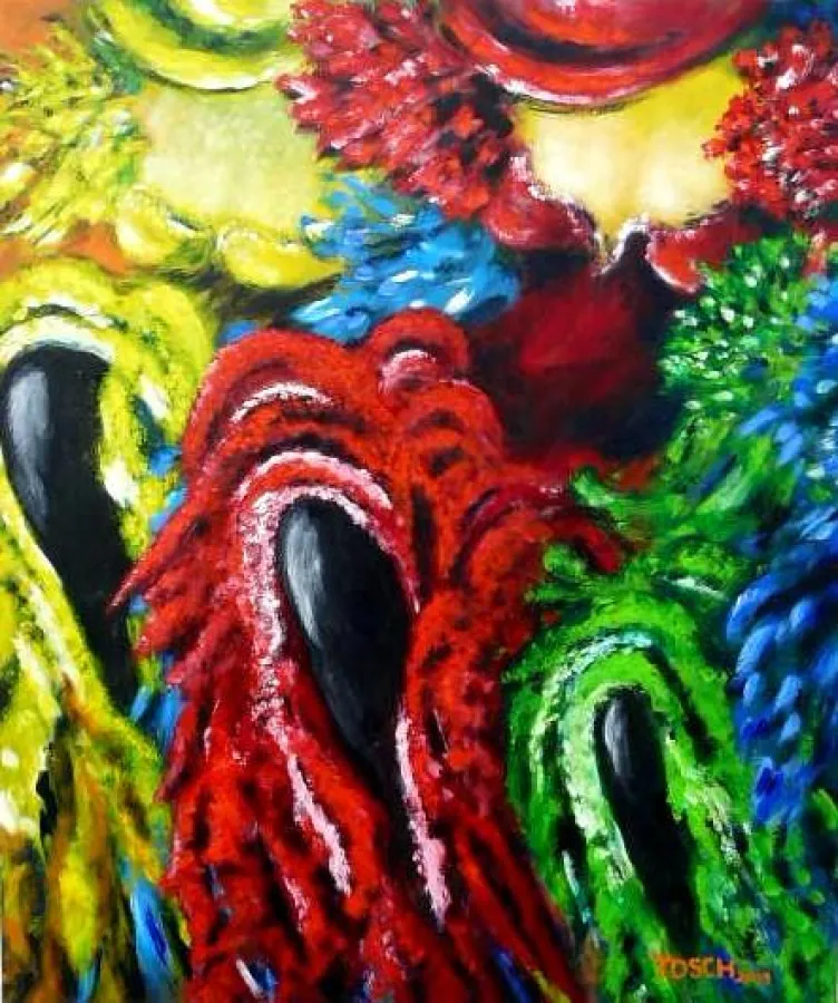 CanCan, Öl/Leinwand, 120x100 cm