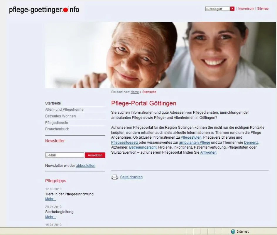 Neues Portal bietet Infos rund um das Thema Betreutes Wohnen und Pflege in Göttingen