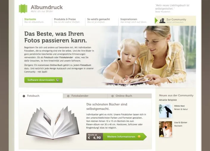 Bild: Mehr als nur Bilder für Albumdruck - CODE64 kreiert neue Website und Community-Plattform für Fotobuch-Anbieter