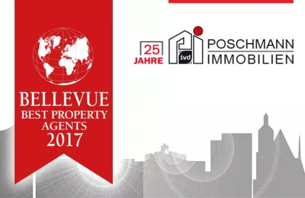 Bild: Poschmann Immobilien aus Leipzig wurde ausgezeichnet mit »BELLEVUE BEST PROPERTY AGENT 2017«