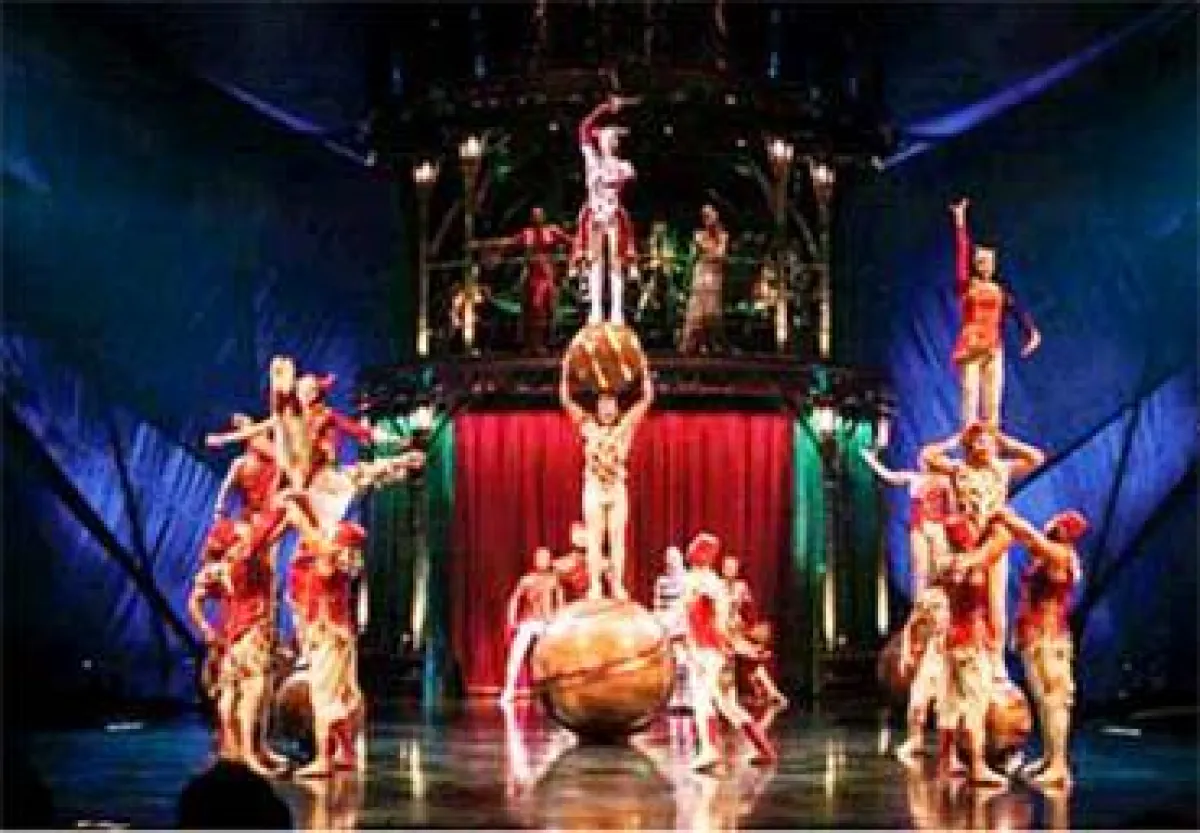 Die atemberaubende Show des Cirque du Soleil. Foto. Cirque du Soleil