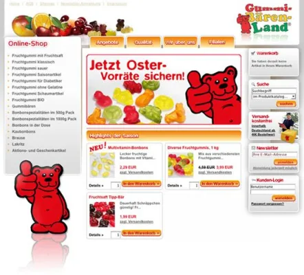 Bild: Fettfrei den Frühling vernaschen - Fruchtgummi per Mausklick!