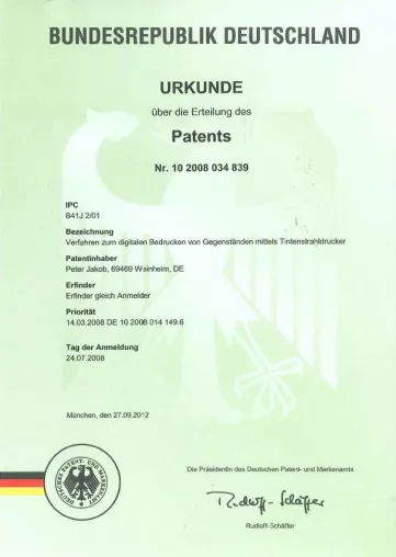 Bild: Kennzeichnungsspezialist PrintoLUX® jetzt mit offiziellem Patent