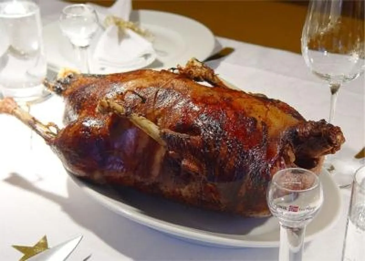 So kann Ihr Gänsebraten im Landhaus Önkfeld in Radevormwald aussehen ( Foto: Jürgen Howaldt )