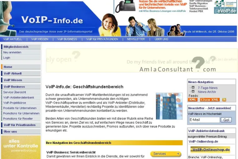 Bild: VoIP-Info.de in neuem Gewand